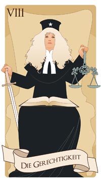 Die Gerechtigkeit im Tarot für Fairness und Gesetz