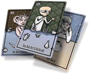 Mysteriöse Darstellungen auf Tarot-Karten im Tableful Oracle Kartendeck!