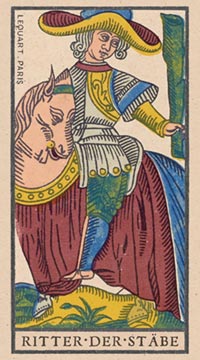 Der Ritter der Stäbe im Tarot of Marseilles