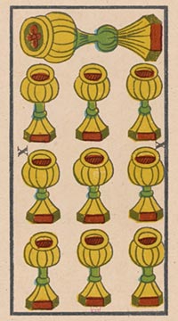 Die Zehn der Kelche im Tarot of Marseilles