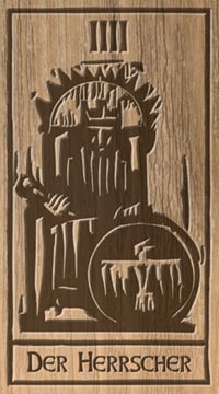 Der Herrscher im Woodcut Tarot