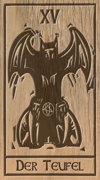 Der Teufel im Woodcut Tarot