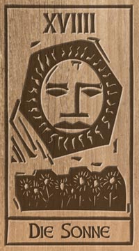 Die Sonne im Woodcut Tarot